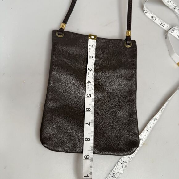 Gio Made in Italy Leather Crossbody Coin Phone Wallet Dark Brown 6.5"x9" EUC - Picture 13 of 14